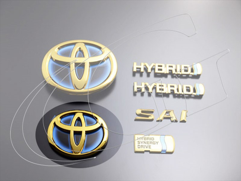 SAI AZK10 後期 ソリッドカラーエンブレム リアTマーク ゴールド