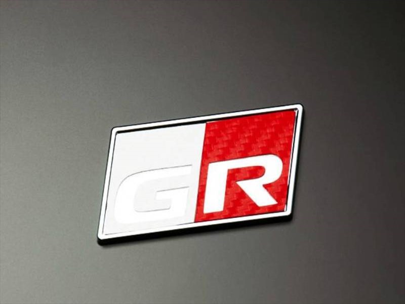 カーボンルックGRプレート リヤ ホワイトカーボン(G)×レッドカーボン(R)