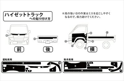DA16T スーパーキャリイ ハードカーゴ イージーデカール（ステッカー） マットブラック