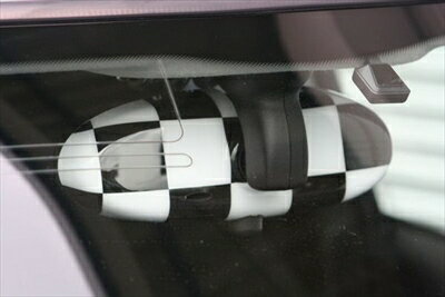 MINI R55/R56 インテリアミラーカバー チェッカーフラッグ 塗装済み