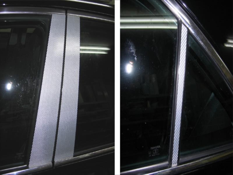 マークX GRX120系 (2004.11〜2006.9) マジカルカーボン ピラーセット ノーマルタイプ6ピース カラー：ガンメタ