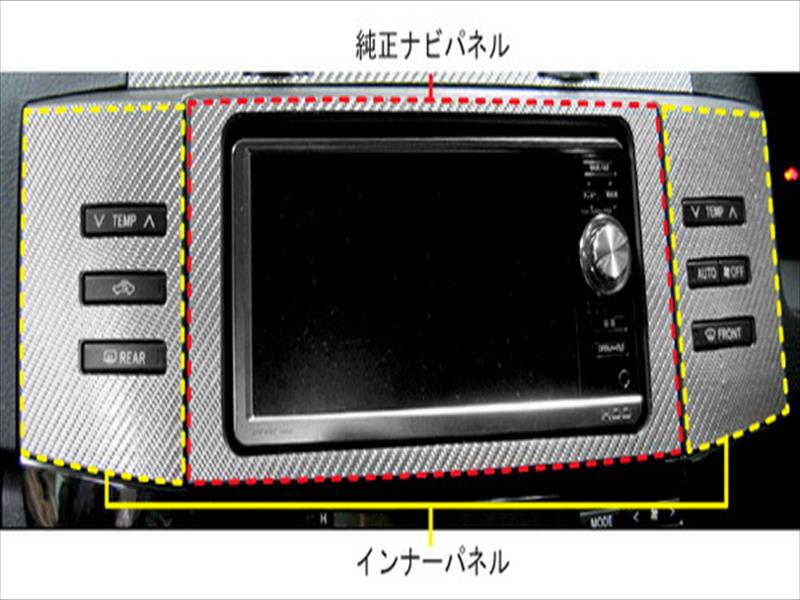 マークX GRX120系 (2004.11〜2006.9) マジカルカーボン センターパネル 純正ナビパネル カラー：ピンク