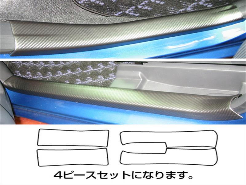 ラクティス NCP/SCP100系 マジカルアートレザー キッキングプレート カラー：ブルー