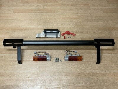 JB74W ジムニーシエラ 60Φリアバンパー＋テールランプ＋ナンバー移動キットSET 半艶ブラック塗装・ナンバーセンター（ナンバー灯:LED）