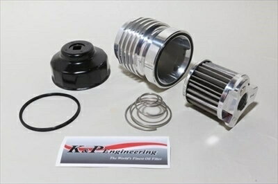 【納期未定】JB64W ジムニー K&Pステンレスフィルター(ネジサイズ 3/4-16) ショートタイプ ブラックアルマイト加工