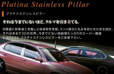 デュアリス J10 バイザー有り プラチナステンレスピラー 6P K-BREAK ロゴ入れ 2ヶ所 取付込