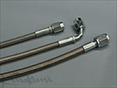 オリジナルテフロンメッシュホース (＃4)＋エンド (AN4メス) Str-90°(Bタイプ) 全長：L=2500mm