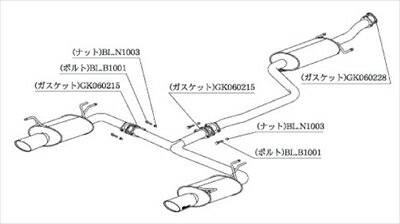 オデッセイ RB1 KRnoble Ellisseマフラー用 付属部品キット