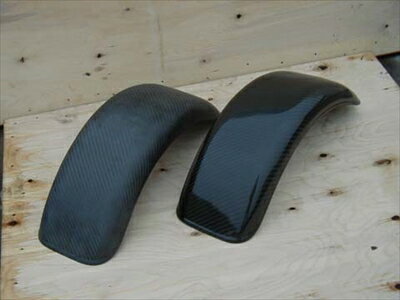 ケーターハム セブン フロントドライカーボン フェンダー 左右ペア クリア塗装済み