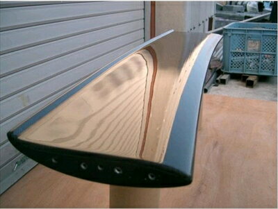 R33 GT-R リアウイング カーボン バフ仕上げ(ウィングのみ) 取付込