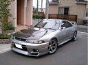 スカイライン GT-R R33 ボンネット・T2 カーボン製 バフ仕上げ+アルミダクトネット