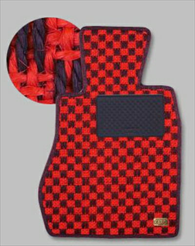 ランサーエボリューション X CZ4A MT車用 フロアマット シザル レッド/ブラック