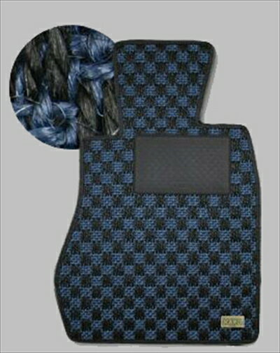 BENZ Cクラス W204 右ハンドル フットレスト部カバー付 真円ストッパー フロアマット シザル カラー：ネイビー/ブラック