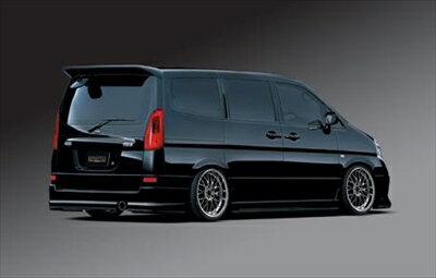 C24 SERENA 前期 URBAN リアルーフスポイラー 塗装取付込