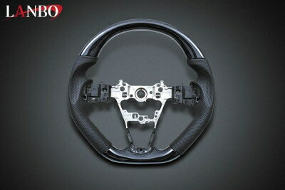 LA650/660S タント/カスタム LANBO オリジナルステアリング ガングリップ 黒木目