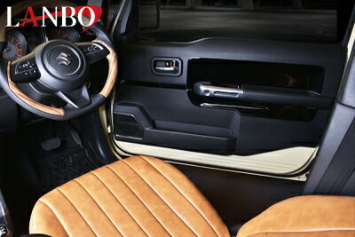 ジムニーシエラ JB74 LANBO 3Dインテリアドアパネル 6ピースセット ピアノブラック