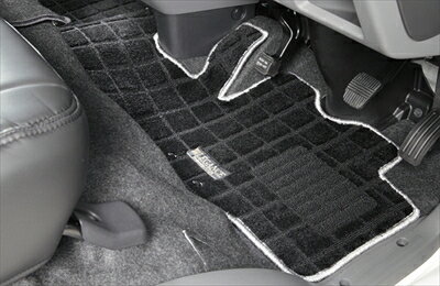 NV350キャラバン ナローバンDX (9人乗り) ワッフルフロアーマット マットカラー：ブラック/フチ：オレ..