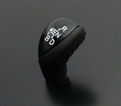 プリウス ZVW30系 シフトノブ Ver.2 (純正同等サイズ) 黒木目 / ブラックステッチ