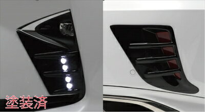 LEXUS RX 20系 前期 エクステリアパーツセットB ブラック艶有塗装済 LED無 取付込