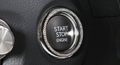 LEXUS GS450h/350/250 LXラインストーンリング(エンジンスタート/ストップ) ブラック