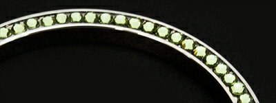 LEXUS GS450h/350/250 LXラインストーンリング(エンジンスタート/ストップ) グリーン（ペリドット）