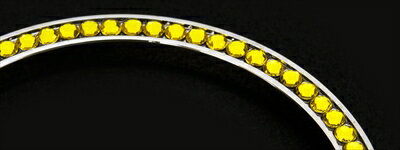 LEXUS GS450h/350/250 LXラインストーンリング(エンジンスタート/ストップ) イエロー（シトリン）