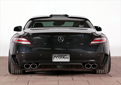 MEC Design BENZ SLS W/A197 Extreme Rear Diffuser in Carbon finish クリア塗装済み