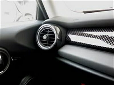 BMW MINI F55/56 エアコンリングカバー 左右セット カラー：リアルカーボン柄 (綾織)