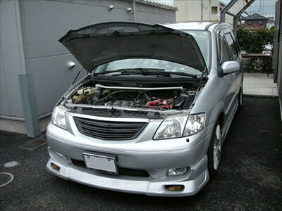 MPV LW#W ボンネットダンパー 前期/中期 ブラックカーボン ※車検証必要