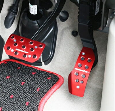 エブリイワゴン DA17W AT/5AGS車用 スポーツドライビングペダルカバー レッドアルマイト