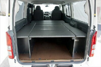 ハイエース 200系 4-7型 標準ボディ S-GL (パワースライドドア車) 6枚式ベッドキット 波道-7 ウレタン3..