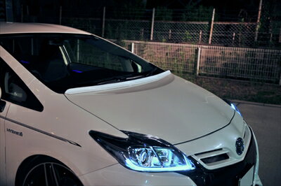 プリウス ZVW30 汎用ボンネットスポイラー Atype 塗装済 ホワイトパールクリスタルシャイン