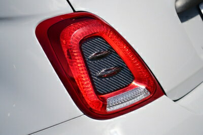 アバルト595用 カーボンテールガーニッシュ クリア塗装済 タイプ2