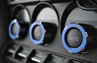 BRZ ZC6 前期用 フルオートエアコン車のみ対応 エアコンダイヤルリング 3個1組 カラー：ブルー