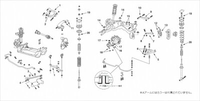 スカイライン GT-R BNR34 リアショックアブソーバーブッシュ 【図13】