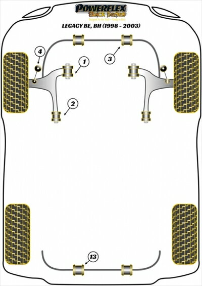BE/BH レガシィ フロント スタビライザーブッシュ(3) 18mm