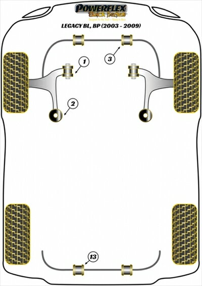 BL/BP レガシィ フロント スタビライザーブッシュ(3) 21mm