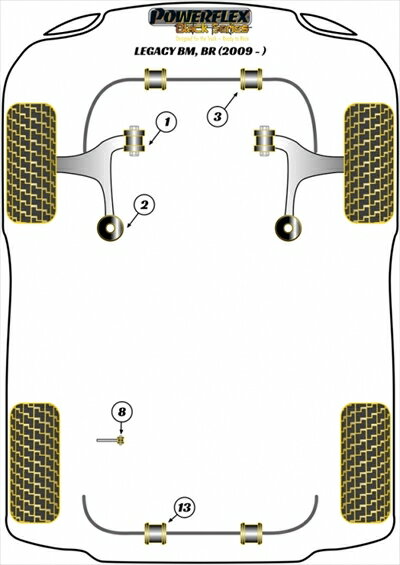 BM/BR レガシィ リア スタビライザーブッシュ(13) 20mm
