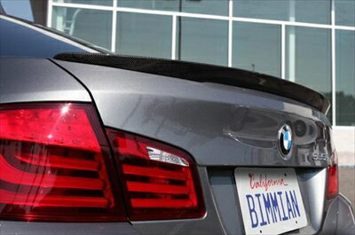 BMW 5Series F10 リアルカーボントランクスポイラー クリア塗装済み
