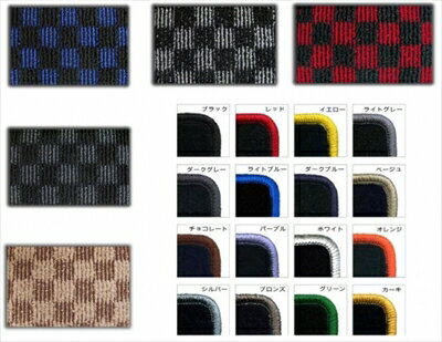 N-ONE JG1/2 レッグジャケットフロアマット ソリッドチェック：ブルー＆ブラック ロックカラー：チョコレート