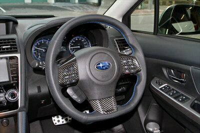 VM レヴォーグ ライツ・スポーツステアリング 360F ナッパレザーtype ステッチカラー：赤