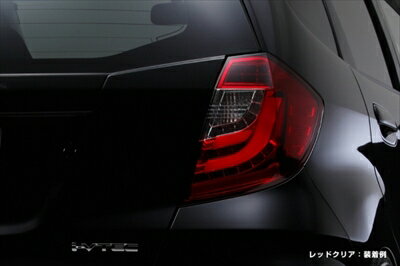 フィット GE6〜9 LEDテールランプ ライトバー仕様 流星バージョン レッドクリアレンズ (インナークロー..