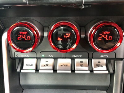 ZN8 GR86 カラードエアコンダイヤル Ver2 レッド