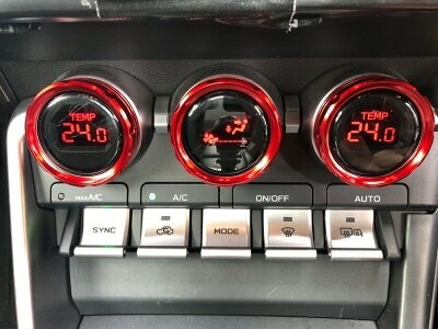 ZD8 BRZ カラードエアコンダイヤル Ver2 レッド