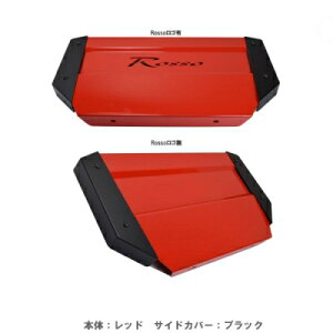 JB64W ジムニー LAIZA リアドレスカバー Rossoロゴ有　本体：レッド　サイドカバー：ブラック