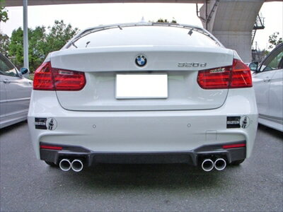 BMW 3シリーズ F30/31 320d ブルーパフォーマンス スポーツラベルマフラー φ76 W 左右出し ブラッククローム