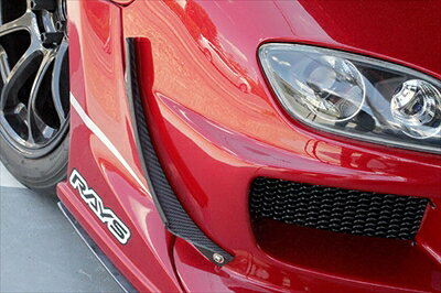 RX-7 FD3S DIRect フロントバンパー用カナード カーボン製 クリア塗装済み