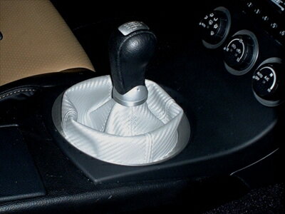 フェアレディZ Z33 シフトブーツ カーボン調シルバー