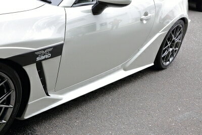 GR86 ZN8 GT1 PERFORMANCE AERO サイドステップ メーカー塗装品 クリスタルブラックシリカ 取付込