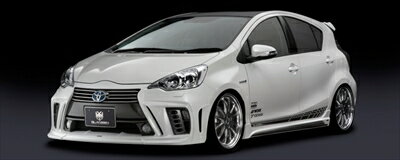 アクア NHP10 GLANZEN エアロ3点セット バックフォグ：付 塗装済 シルバーメタリック (1F7) 取付込